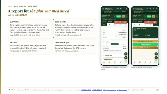 The AgriZameen GPS app guide — page 8 of 12