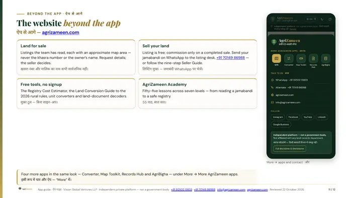 The AgriZameen GPS app guide — page 11 of 12