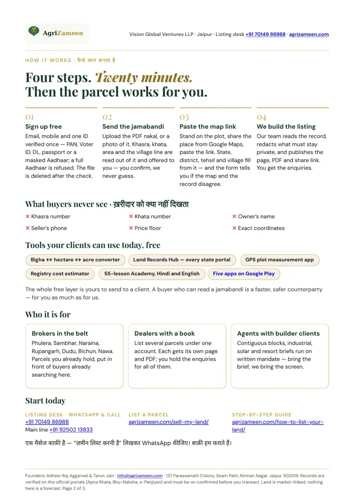 For brokers & land agents — page 2 of 3