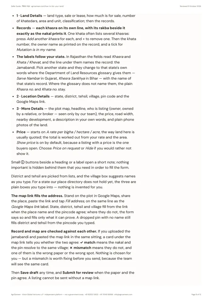 Seller Guide — list your land — page 8 of 12
