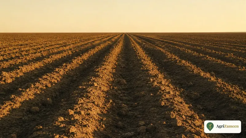 Furrows running to the horizon